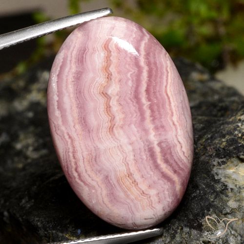 24.58ct Натуральный Многоцветный родохрозит, Овал, Непрозрачный