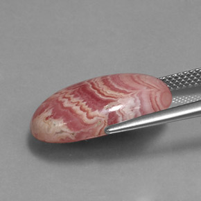 12.81 карата, натуральный Многоцветный родохрозит, Огранка Овал, Непрозрачный