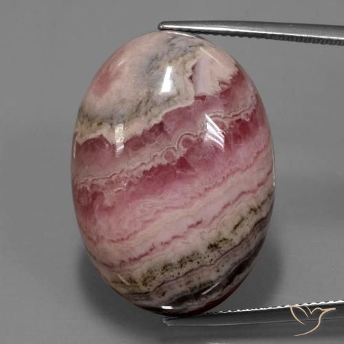 47.80ct Натуральный Многоцветный родохрозит, Овал, Непрозрачный