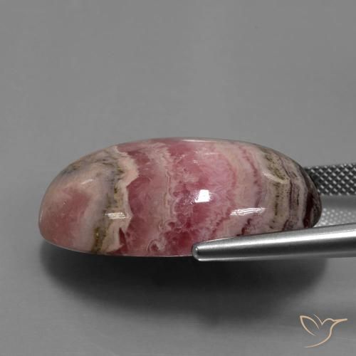 47.80 карата, натуральный Многоцветный Родохрозит, Овал, Непрозрачный