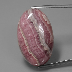 59.72 карата, натуральный Многоцветный родохрозит, Огранка Овал, Непрозрачный