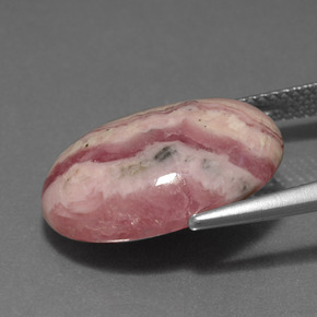 13.24 карата, натуральный Многоцветный родохрозит, Огранка Овал, Непрозрачный