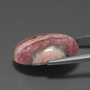 17.79 карата, натуральный Многоцветный родохрозит, Огранка Овал, Непрозрачный