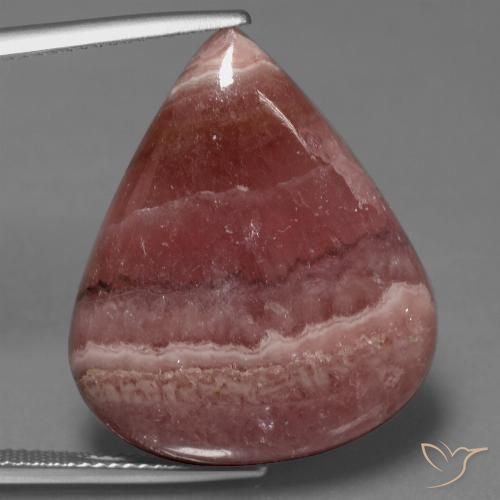 30.68ct Натуральный Многоцветный родохрозит, Форма груши, Непрозрачный