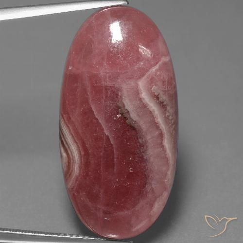 37.59ct Натуральный Многоцветный родохрозит, Овал, Непрозрачный