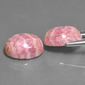 6.20 карата, натуральный Многоцветный Родохрозит, Овал, Непрозрачный