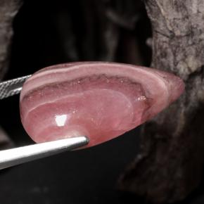 31.67 карата, натуральный Многоцветный родохрозит, Форма груши, Полупрозрачный