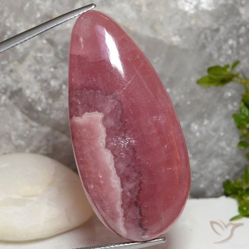 72.72ct Натуральный Многоцветный родохрозит, Форма груши, Полупрозрачный