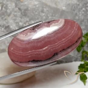 65.36 карата, натуральный Многоцветный Родохрозит, Овал, Полупрозрачный