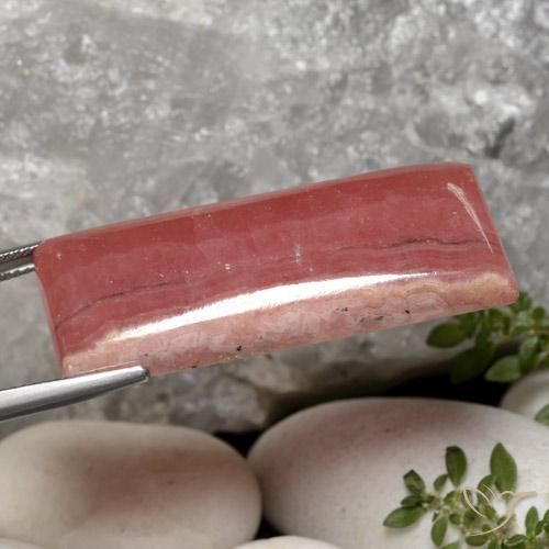 52.16 карата, натуральный Многоцветный Родохрозит, Огранка Багет, Полупрозрачный