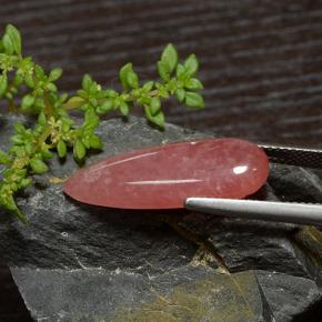 9.19 карата, натуральный Многоцветный родохрозит, Форма груши, Полупрозрачный