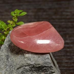 24.73 карата, натуральный Многоцветный родохрозит, Необычная форма, Полупрозрачный