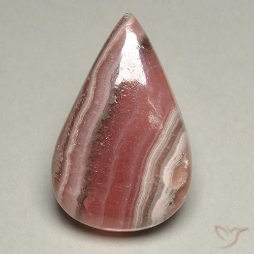 44.70ct Натуральный Многоцветный родохрозит, Форма груши, Полупрозрачный