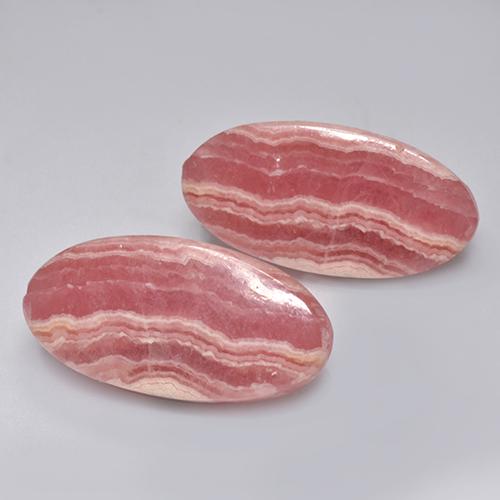 32.18 карата, натуральный Многоцветный родохрозит, Огранка Овал, Полупрозрачный