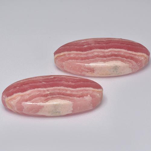 32.18 карата, натуральный Многоцветный родохрозит, Огранка Овал, Полупрозрачный