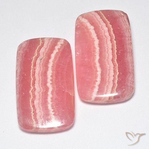 42.03 карата, натуральный Многоцветный родохрозит, Подушка Крой, Полупрозрачный