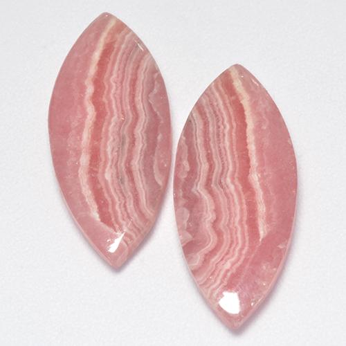 17.04 карата, натуральный Многоцветный родохрозит, Маркиза, Полупрозрачный