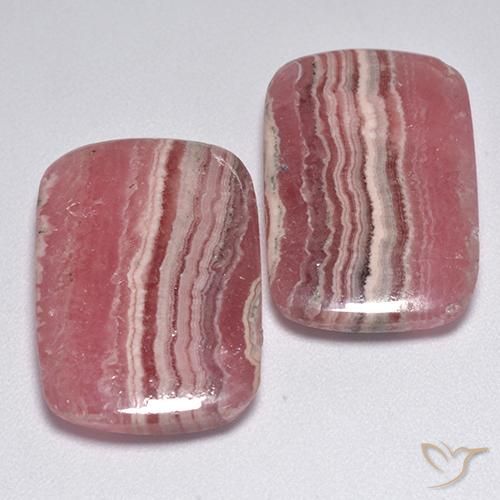 28.68 карата, натуральный Многоцветный родохрозит, Подушка Крой, Полупрозрачный