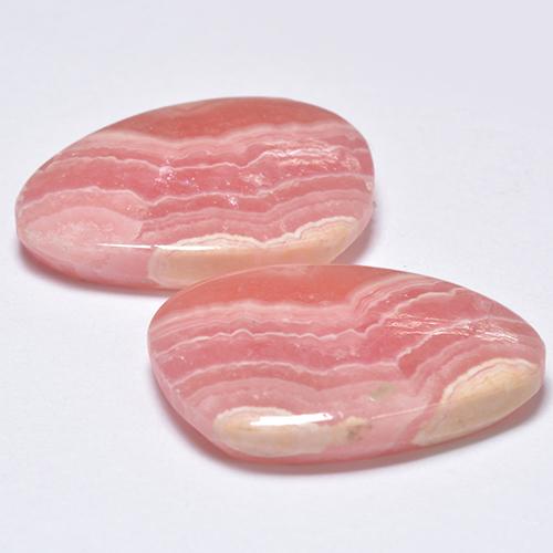 20.05 карата, натуральный Многоцветный родохрозит, Необычная форма, Полупрозрачный