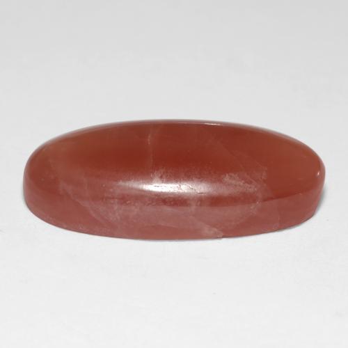 Натуральный многоцветный родохрозит 14,95 карата огранка овал, полупрозрачный
