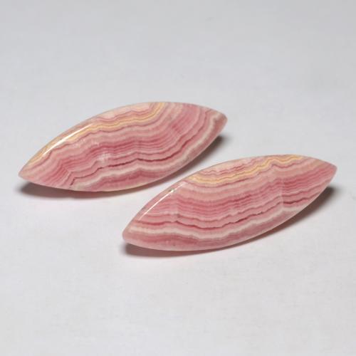 19.61 карата, натуральный Многоцветный родохрозит, Маркиза, Полупрозрачный