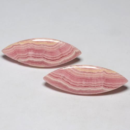 19.61 карата, натуральный Многоцветный родохрозит, Маркиза, Полупрозрачный