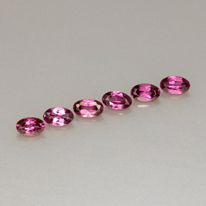  карата, натуральный Пурпурно-красный Родолитовый гранат, Огранка Овал, VVS-VS