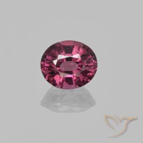 1.52ct Натуральный Пурпурный-розовый Родолит Гранат, Овал, Чистота VS