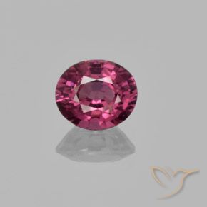 1.43ct Натуральный Средний фиолетовый Родолит Гранат, Овал, Чистота VS