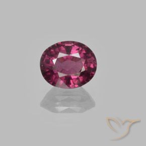 1.45ct Натуральный Рапберри красный Родолит Гранат, Овал, Чистота VS