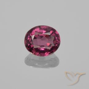 1.37ct Натуральный Средне-темно-фиолетовый Родолит Гранат, Овал, Чистота VS