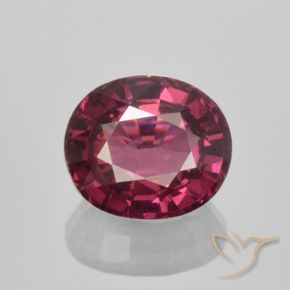 1.86ct Натуральный Средний фиолетовый Родолит Гранат, Овал, Чистота VS