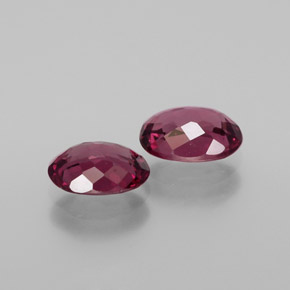  карата, натуральный Малиново-красный Родолитовый гранат, Огранка Овал, Чистота VS