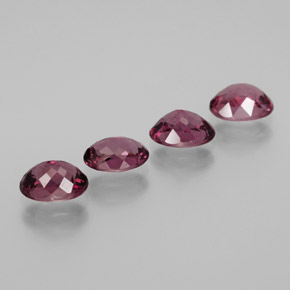  карата, натуральный Малиново-красный Родолитовый гранат, Огранка Овал, Чистота VS