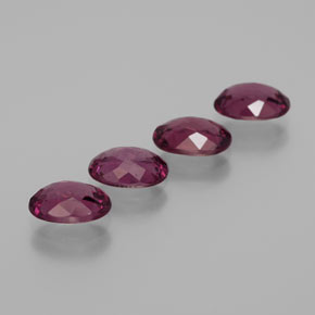  карата, натуральный Малиново-красный Родолитовый гранат, Огранка Овал, Чистота VS