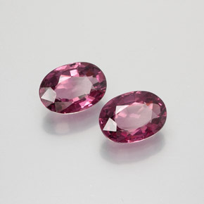  карата, натуральный Малиново-красный Родолитовый гранат, Огранка Овал, VVS-VS