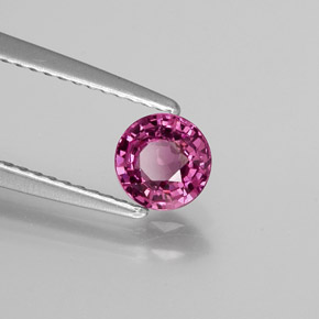 0.68 карата, натуральный Малиново-красный Родолитовый гранат, Огранка Круг, VVS-VS