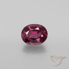 2.05ct Натуральный Малиново-красный Родолит Гранат, Овал, Чистота VS