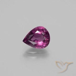 1.59ct Натуральный Темно-пурпурный Родолит Гранат, Форма груши, Чистота VS