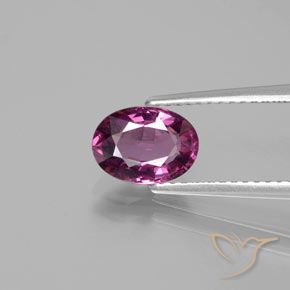 1.50ct Натуральный Темно-пурпурный Родолит Гранат, Овал, Чистота VS