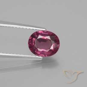 1.64ct Натуральный Пурпурный-розовый Родолит Гранат, Овал, Чистота VS
