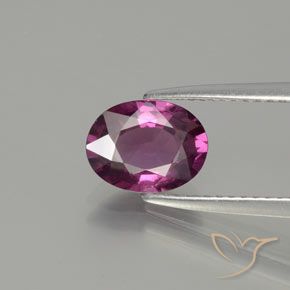 1.65ct Натуральный Темно-пурпурный Родолит Гранат, Овал, Чистота VS