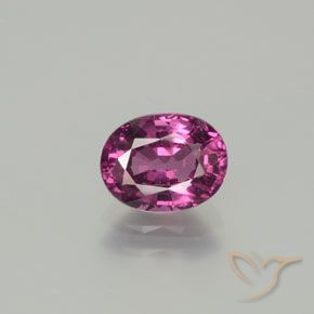 1.48ct Натуральный Темно-пурпурный Родолит Гранат, Овал, Чистота VS