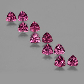  карата, натуральный Оттенки розового Родолитовый гранат, Триллион, Чистота VS