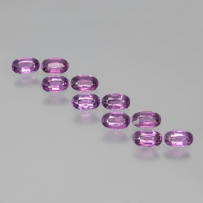 2.77 карата, натуральный Интенсивный фиолетовый Родолитовый гранат, Огранка Овал, Чистота VS