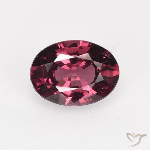 0.91ct Натуральный Темно-красный Родолит Гранат, Овал, Чистота VS