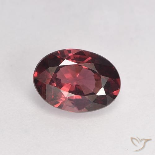 0.93ct Натуральный Фиолетово-красный тон Родолит Гранат, Овал, Чистота VS