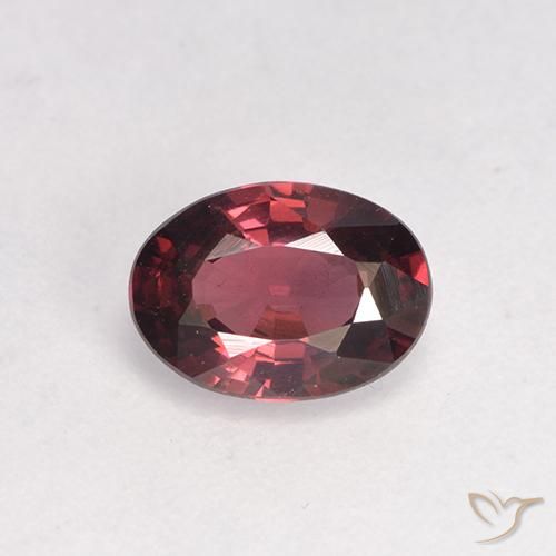 0.89ct Натуральный Красное вино Родолит Гранат, Овал, Чистота VS