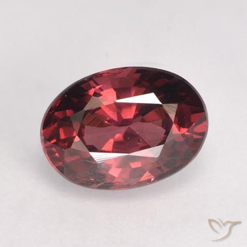 1.12ct Натуральный Темно-красный Родолит Гранат, Овал, Чистота VS