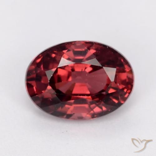 1.15ct Натуральный Темно-красный Родолит Гранат, Овал, Чистота VS